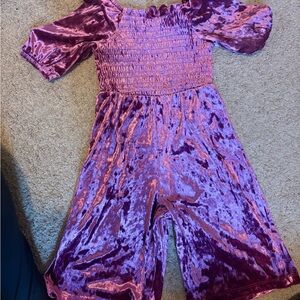 Old Navy Kids Velvet Romper in Purple